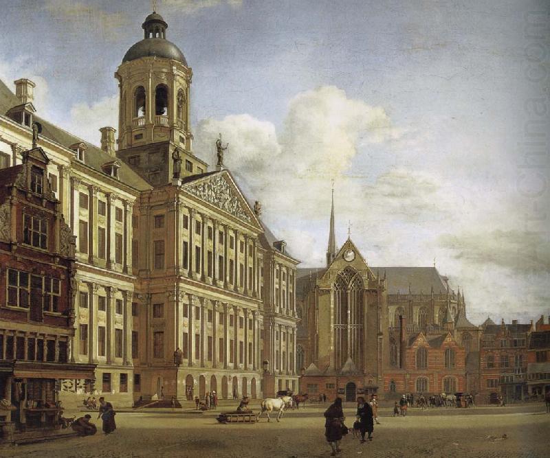 Jan van der Heyden City Hall and Plaza oil painting picture